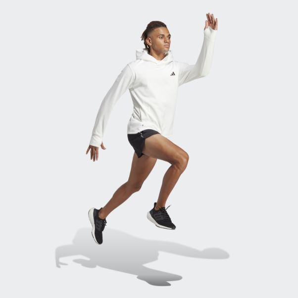 Adidas Made To Be Remade Aeroready Running Sweat à Capuche Blanc