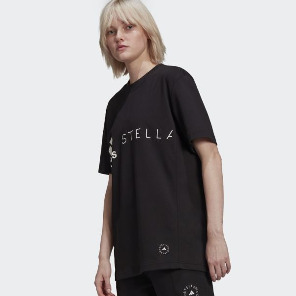 T-shirt Adidas By Stella Mccartney Noir Fashion Avec Logo