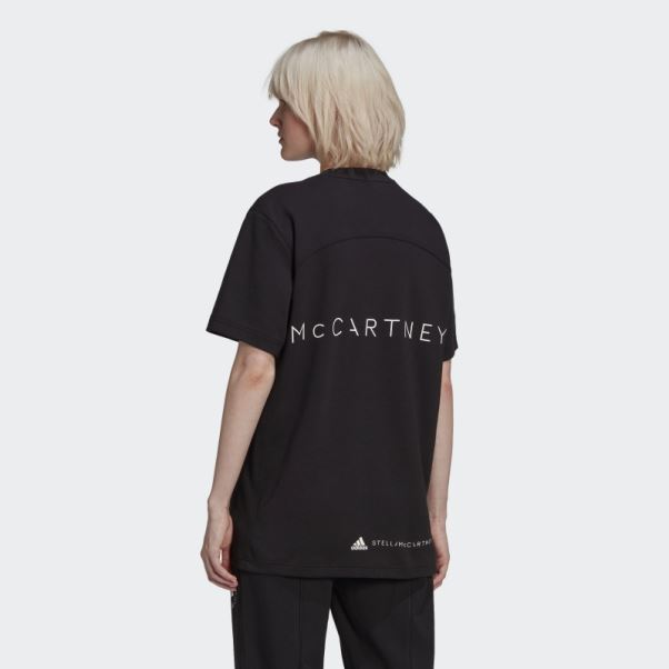 T-shirt Adidas By Stella Mccartney Noir Fashion Avec Logo