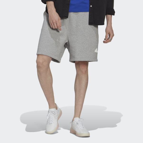 Short En Molleton Gris Moyen Adidas