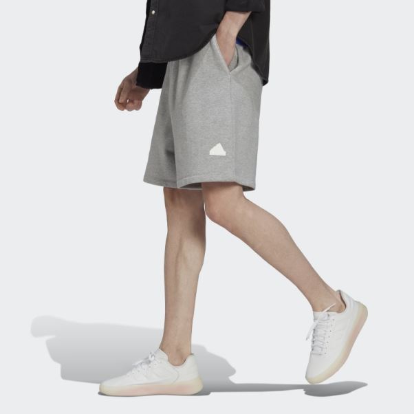 Short Polaire Adidas Gris Moyen