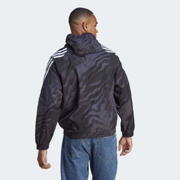 Sweat à Capuche Adidas Future Icons Noir Imprimé Sur L'ensemble