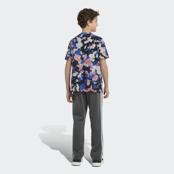 Adidas Core Camo T-shirt à Manches Courtes Imprimé Allover Gris Moyen