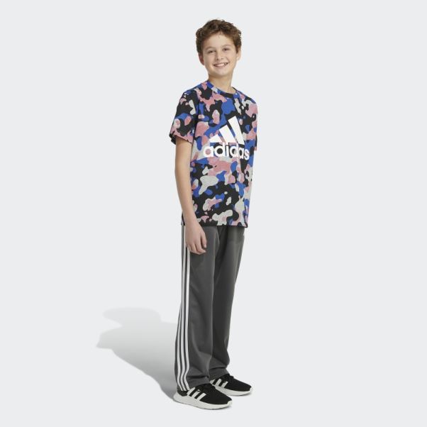 Adidas Core Camo T-shirt à Manches Courtes Imprimé Allover Gris Moyen