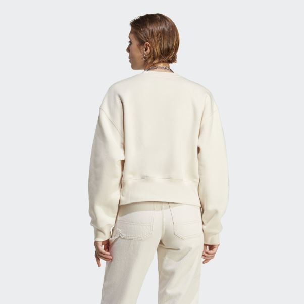 Sweat Adicolor Essentials Crew Blanc Adidas