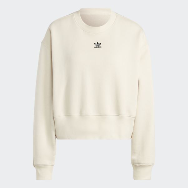Sweat Adicolor Essentials Crew Blanc Adidas
