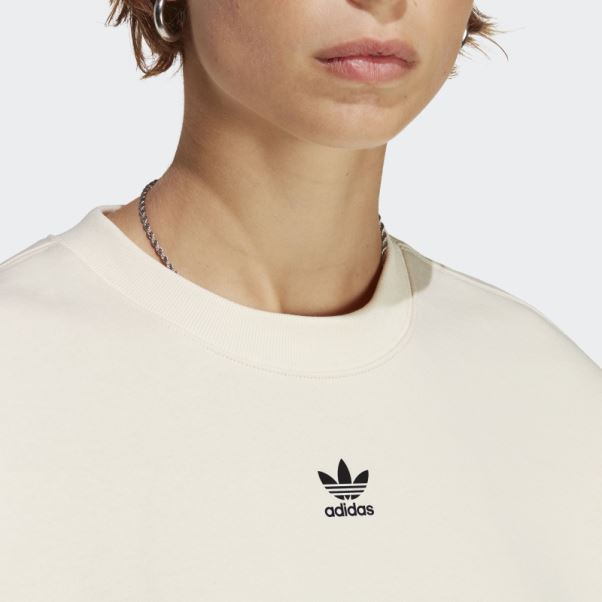 Sweat Adicolor Essentials Crew Blanc Adidas