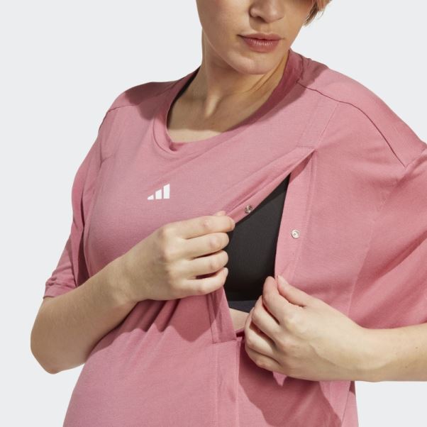 Tee-shirt D'allaitement Rose Aeroready Train Essentials (maternité) Adidas