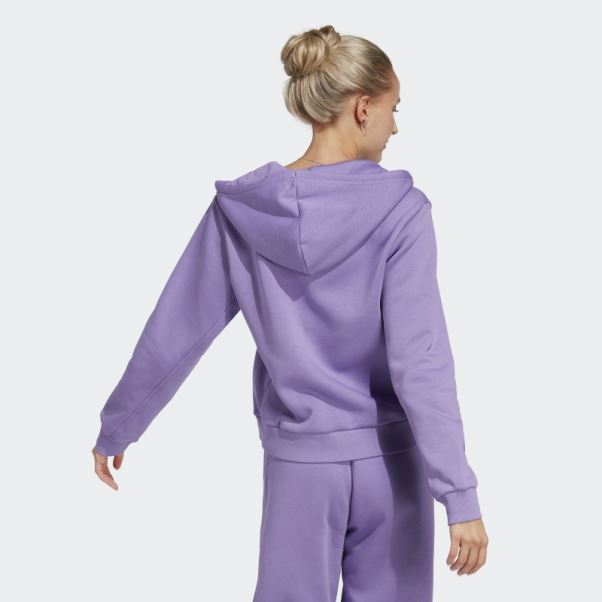 Sweat à Capuche Zippé En Polaire All Szn Violet Adidas