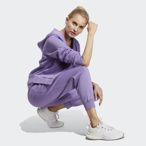 Sweat à Capuche Zippé En Polaire All Szn Violet Adidas