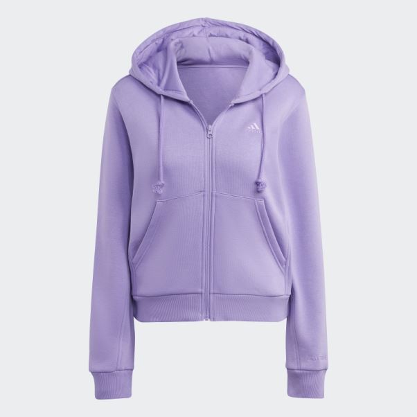 Sweat à Capuche Zippé En Polaire All Szn Violet Adidas
