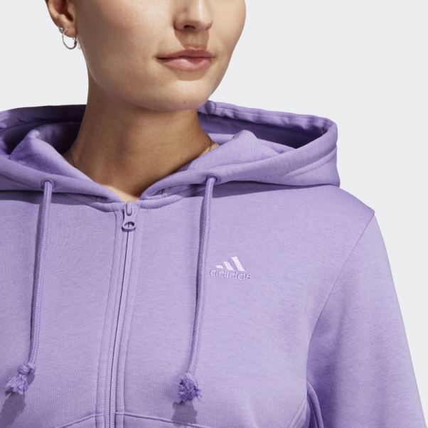 Sweat à Capuche Zippé En Polaire All Szn Violet Adidas