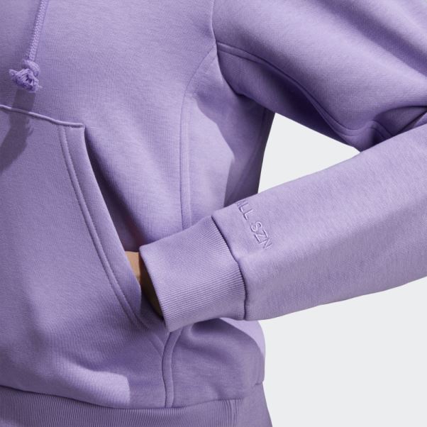 Sweat à Capuche Zippé En Polaire All Szn Violet Adidas