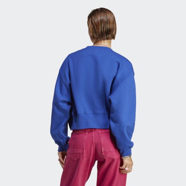 Sweat Adicolor Essentials Crew Bleu Adidas