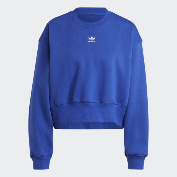 Sweat Adicolor Essentials Crew Bleu Adidas