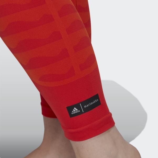 Adidas Marimekko Aeroknit 7/8 Legging (grande Taille) Orange