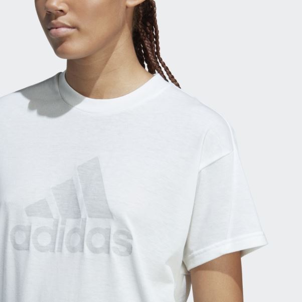 T-shirt Adidas Future Icons Winners 3.0 Blanc Chiné
