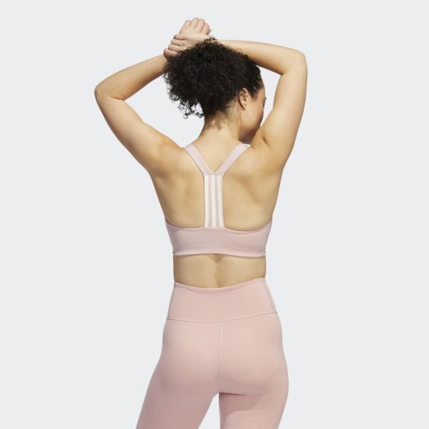 Soutien-gorge à Maintien Moyen Adidas Powerimpact Training Mauve