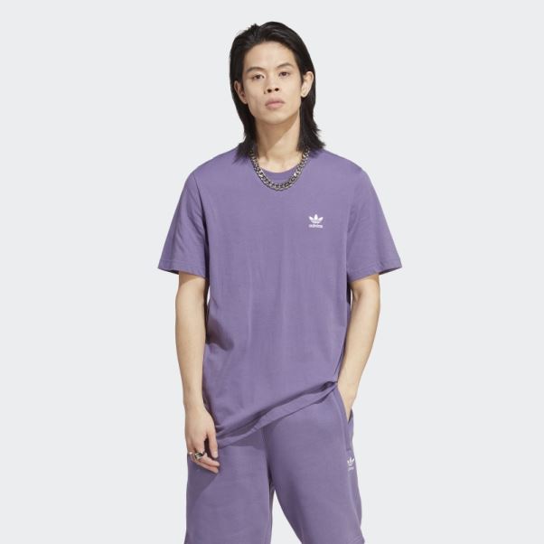 T-shirt Adidas Trefoil Essentials Violet Technique