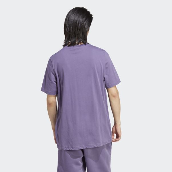 T-shirt Adidas Trefoil Essentials Violet Technique