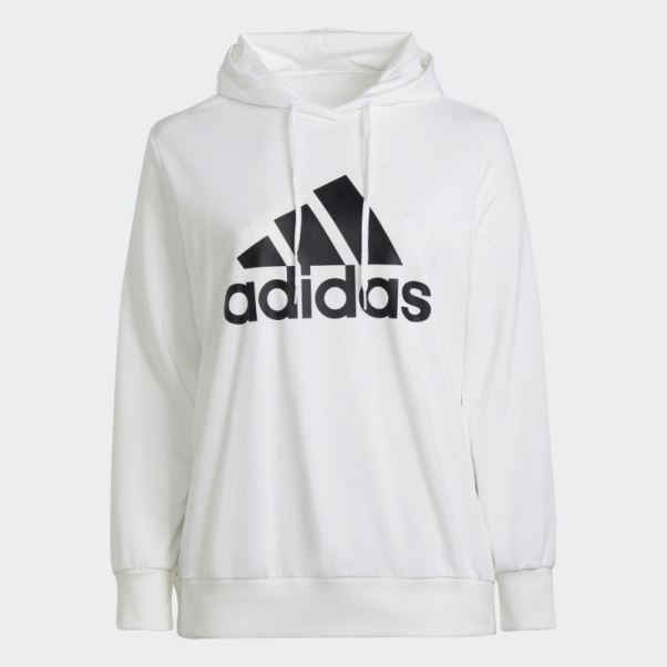 Sweat à Capuche Logo Essentials (grande Taille) Adidas Blanc