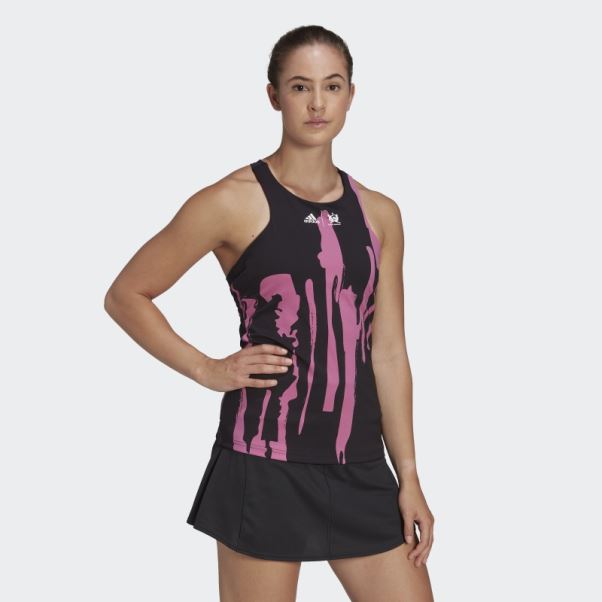 Adidas Thebe Magugu Tennis New York Y-back Débardeur Noir