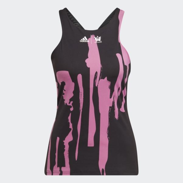 Adidas Thebe Magugu Tennis New York Y-back Débardeur Noir