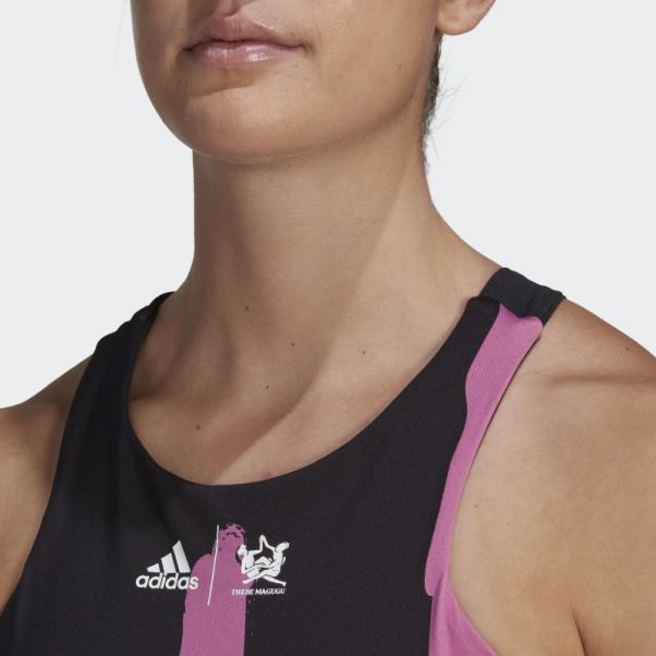 Adidas Thebe Magugu Tennis New York Y-back Débardeur Noir