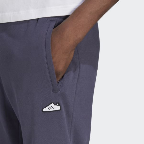 Pantalon Brodé Adidas Bleu Marine