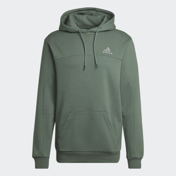 Sweat à Capuche Stadium Fleece Badge Of Sport Vert Oxyde Adidas