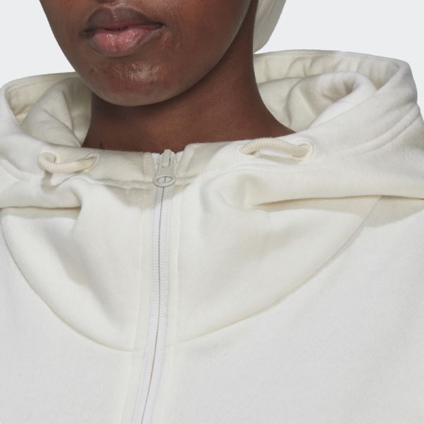 Sweat à Capuche Zippé En Polaire Studio Lounge Adidas Non Teint