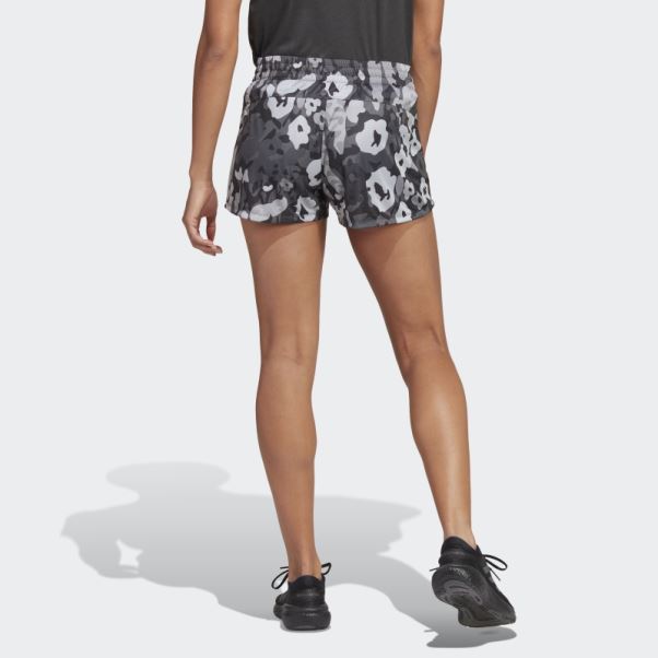 Pacer Aeroready Train Essentials Minimal Branding Short Imprimé Fleuri Adidas Noir