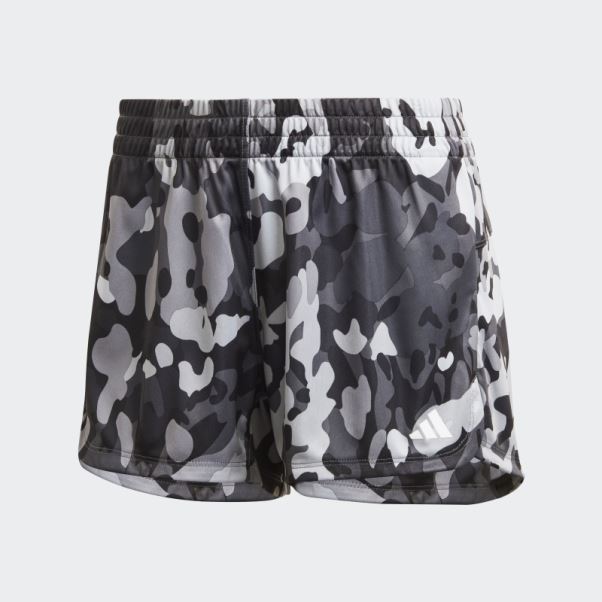 Pacer Aeroready Train Essentials Minimal Branding Short Imprimé Fleuri Adidas Noir