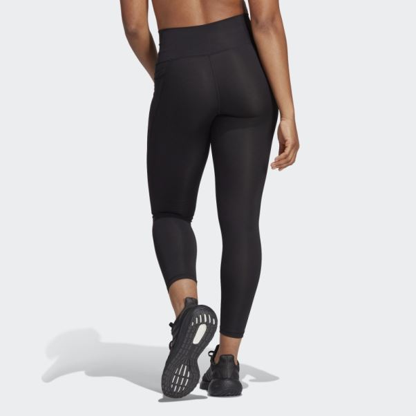 Legging Optime Stash Pocket Taille Haute 7/8 Noir Adidas