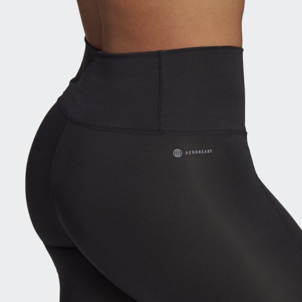 Legging Optime Stash Pocket Taille Haute 7/8 Noir Adidas