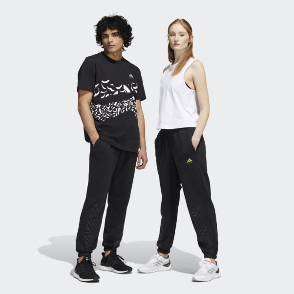 Pantalon Graphique Panthère Noire Adidas Noir