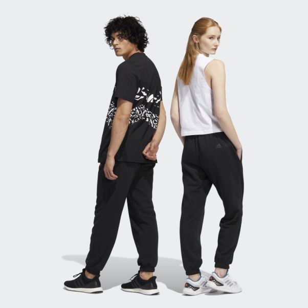 Pantalon Graphique Panthère Noire Adidas Noir
