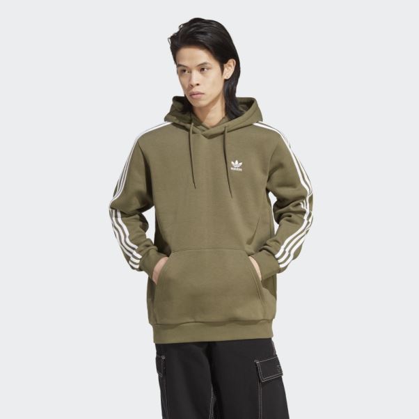 Adidas Adicolor Classics Sweat à Capuche 3 Bandes Olive