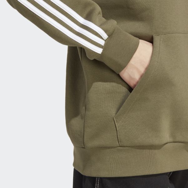 Adidas Adicolor Classics Sweat à Capuche 3 Bandes Olive