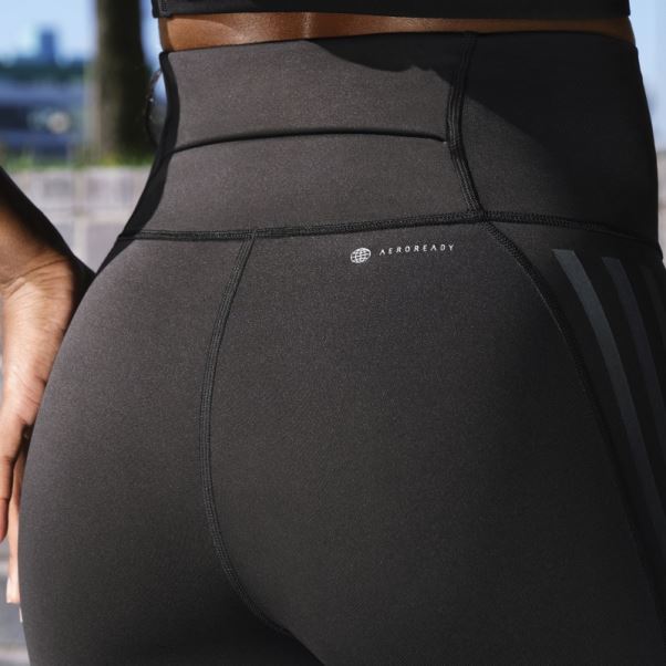 Leggings Courts 5 Pouces à 3 Bandes Dailyrun Adidas Noir