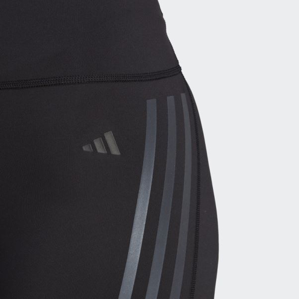 Leggings Courts 5 Pouces à 3 Bandes Dailyrun Adidas Noir