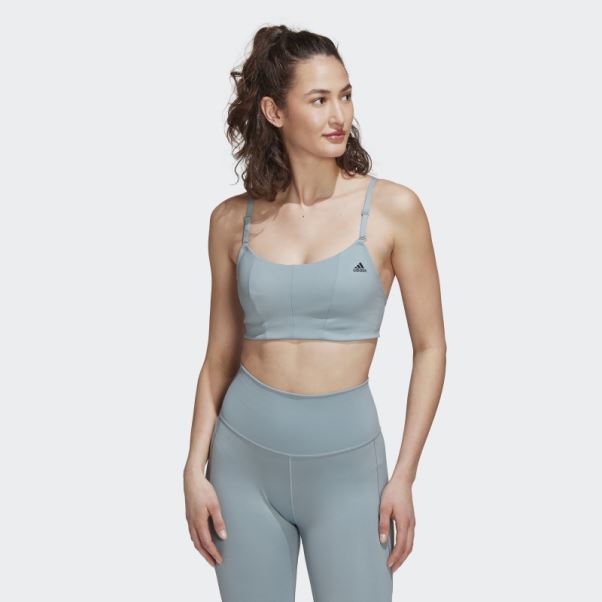 Brassière Légère Adidas Yoga Studio Gris