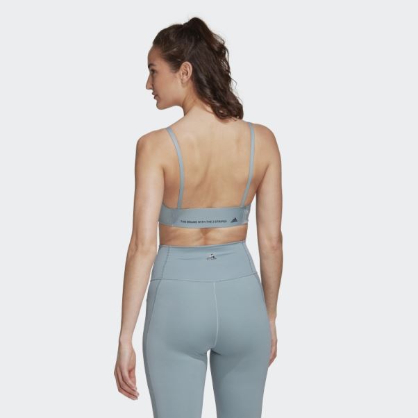 Brassière Légère Adidas Yoga Studio Gris