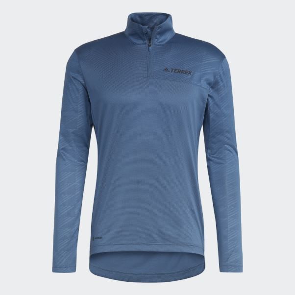 T-shirt à Demi-zip Adidas Terrex Multi Acier