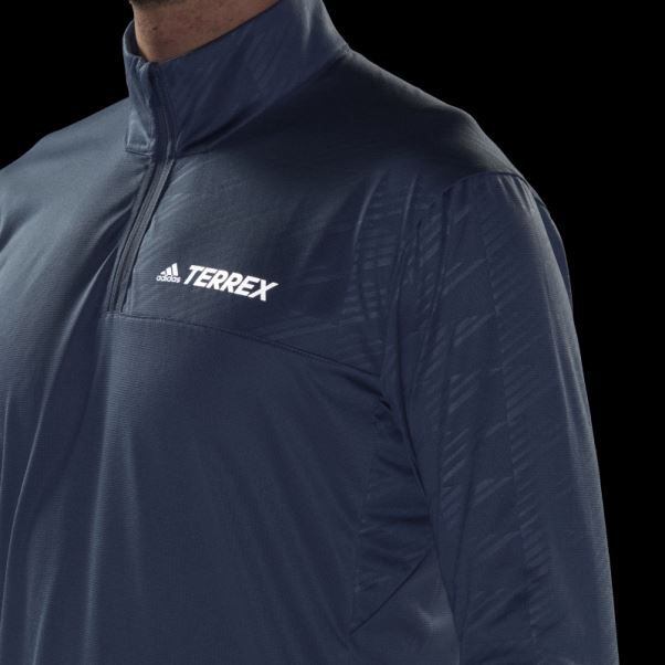 T-shirt à Demi-zip Adidas Terrex Multi Acier
