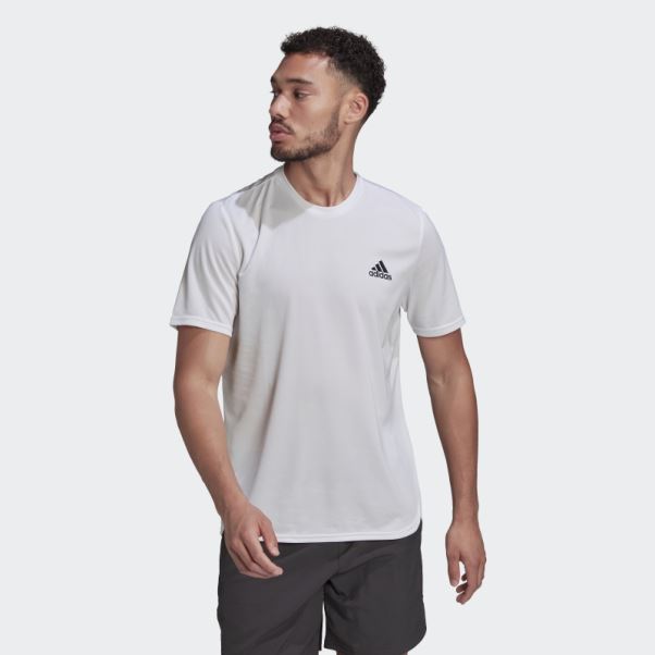 Adidas Aeroready Conçu Pour Le Mouvement Tee Blanc