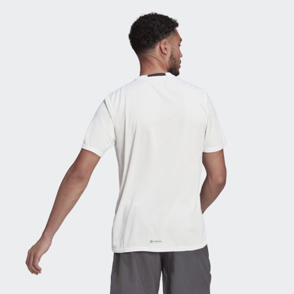 Adidas Aeroready Conçu Pour Le Mouvement Tee Blanc