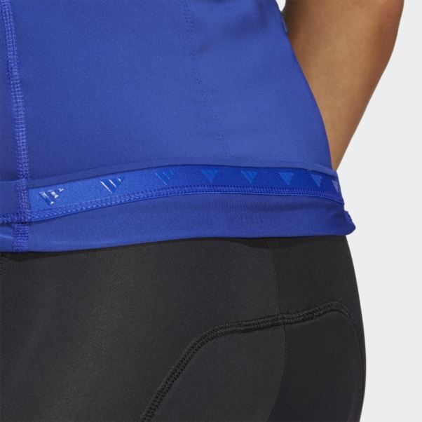 Adidas Maillot Cycliste Manches Courtes Bleu