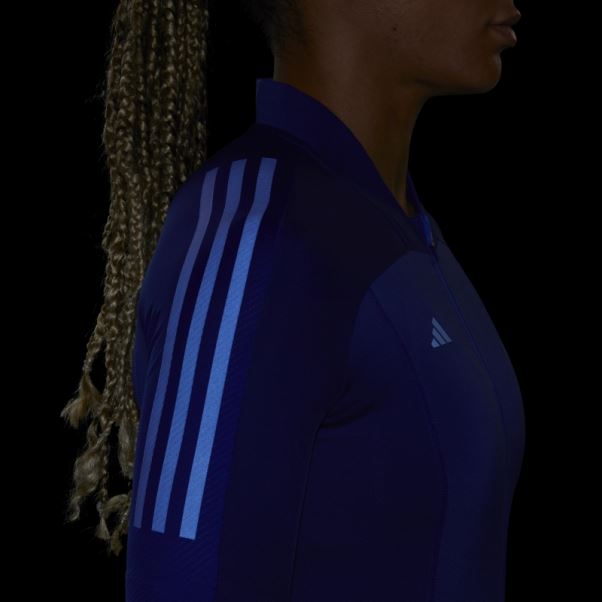Adidas Maillot Cycliste Manches Courtes Bleu
