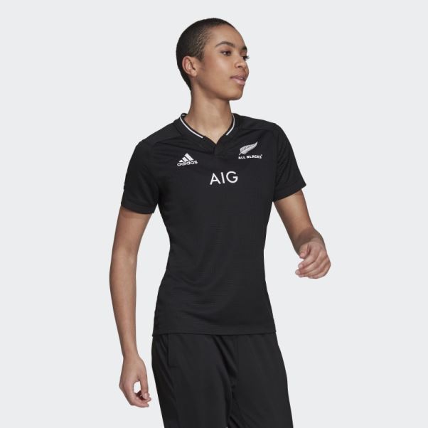 Maillot Domicile Adidas All Blacks Primeblue Réplique Noir
